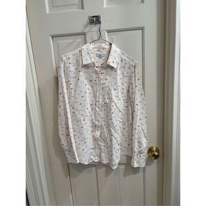 Rails 100% silk button down women’s shirt star print